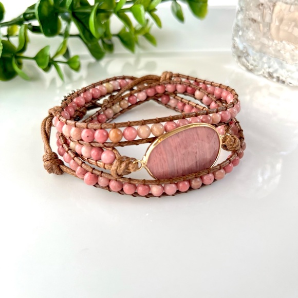 Bohemian Stone Bead Wrap Bracelet NWT - Picture 4 of 7